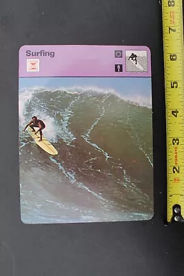 Duke Kahanamoku 1977 Don James Surf Photo OG Cr82 Vintage Surfing Info Card • $24