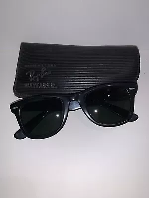 Vintage Ray Ban Sunglasses B & L Wayfarer 5024 Black USA With Case • $79.99