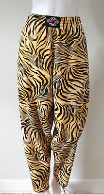 Vintage 80s Baggy Sweat Pants Breakers Surf Street Gym Muscle MC Hammer Tiger M • $89.88