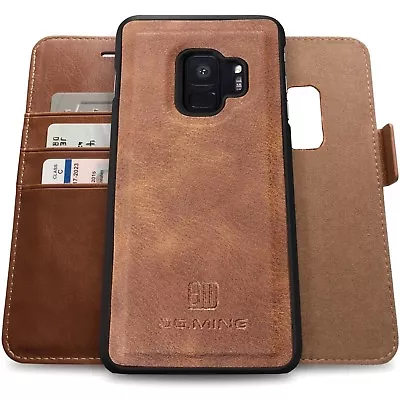 For Samsung S9 S9 Plus Magnetic Leather Card Slots Wallet Stand Case Flip Cover • $23.74