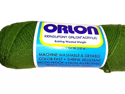 Dupont Orlon Acrylic Yarn #582 Avocado 3.5 Oz 4 Ply Knitting Worsted Moth Proof • $4.88