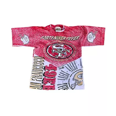 Vintage 90s Magic Johnson T’s San Francisco 49ers All Over Print Shirt • $74.99