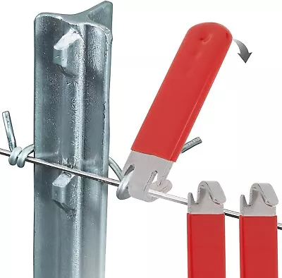 T-Post Clip Tool: Fence Wire Twisting And Fencing Tool With Red Rubber 2 Red • $15.99