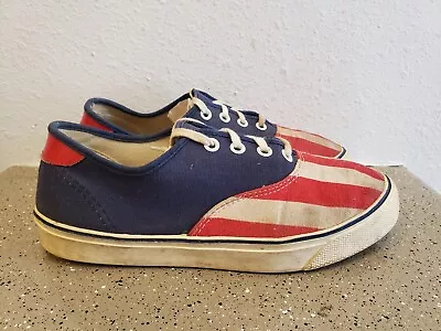 Vintage 50's 60's Hood Rockets Canvas Shoes Men's Size 5.5 Made In USA Stripes • $44.99