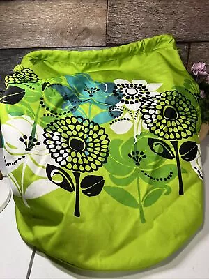 Vera Bradley Laundry Bag In Retired Rare Limes Up Citrus Color Green Flowers • $40