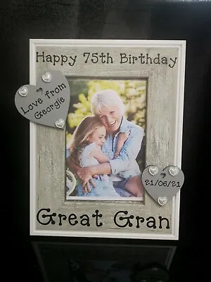 Personalised Great Grandma Grandad Grandparents Nan Gran Photo Picture Frame • £15.95