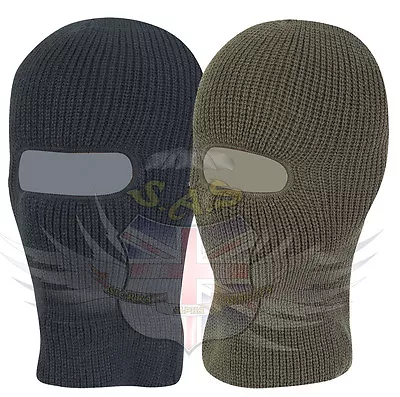 New Kombat Army Style Open Face Acrylic Knit Balaclavaolive Greenblackecwsas • $6.32