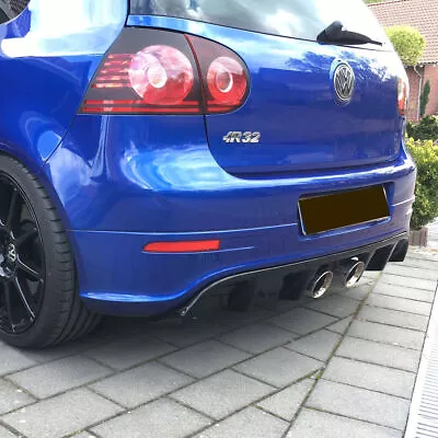 R32 Performance Black Gloss Rear Bumper Diffuser Addon For VW Golf V MK5 Skirt • $286.71