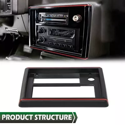 Fit For 81-88 El Camino Monte Carlo SS Radio Face Plate Black With Red Trim • $45.90