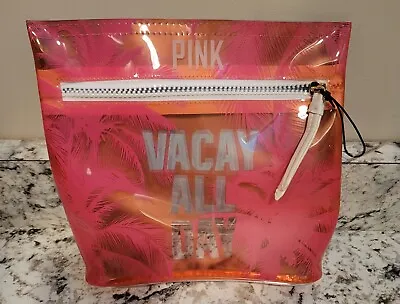 PINK Victoria Secret Vacay All Day Travel Makeup Cosmetic Bag! • $10