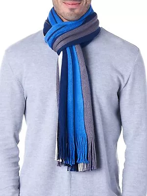 Hammer Anvil Mens Ribbed Knit Scarf Long Woven Knitted Warm Winter Scarf Unisex • $14.99