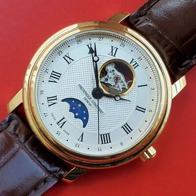 Men's   Frederique  Constant  40mm  Moonphase  Automatic  Fc335mc4p5  Serviced • $1350