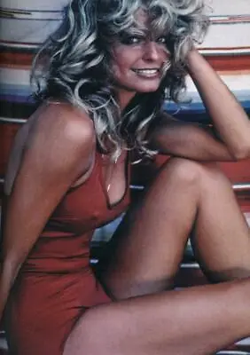 Farrah Fawcett Red Swimsuit Wall Poster Model Sz:a4 A3 A2 A1 A0 • £2.79