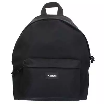 Vetements Ue52Ba700B Rubber Logo Backpack Black 213042 Om10 Accessory Quas BBg45 • $820