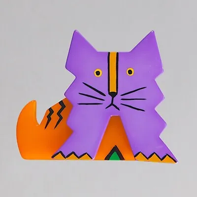 Deco Cat Brooch By Marie-Christine Pavone • $121.85