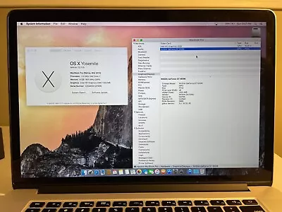 Apple MacBook Pro Retina 15  Mid2012 I7@2.3GHz 8GB 250GB 2880x1800 NVIDIA OS X • $120