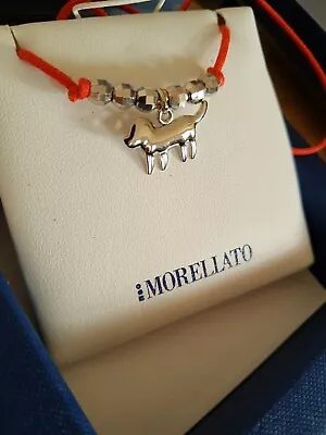 Morellato NEW Dog Necklace W/red Rope Chain/strap Italian/Italy • $19.99