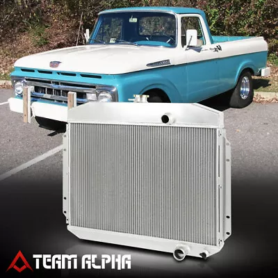 Fits 1961-1964 Ford F100/F250/F350 I6/V8 [TRI ROW CORE] Aluminum Racing Radiator • $189.99