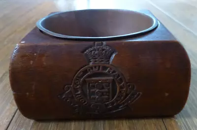 £10 • Buy Ww2 Royal Army Ordnance Corps Carved Wooded Pot Trench Art