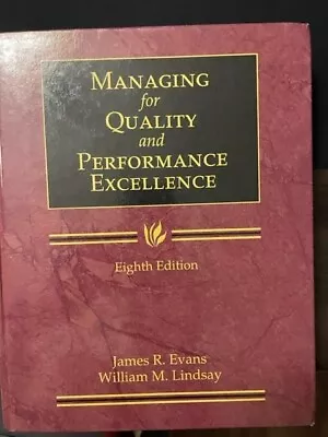 Managing For Quality And Performance Excellence • $20