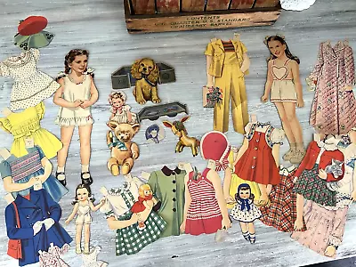 Vtg Original Margaret O'Brien Paper Dolls 1940s Dolls Clothes Accessories (*23) • $44