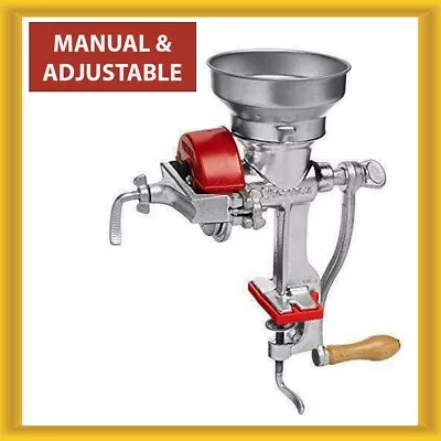 Victoria Manual Low Hopper Grain Grinder Made In Colombia Silver Red New • $54.99