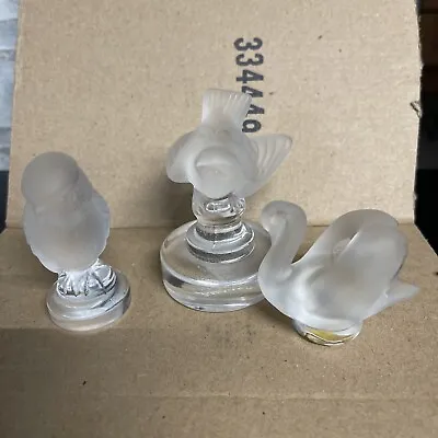 Lot Of 3 French Crystal Animal  Figurines Just A Little Dusty  • $100