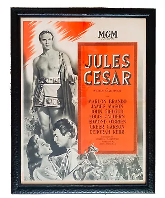 JULIUS CAESAR French Movie Poster FRAMED Original 1953 One Sheet Marlon Brando • $450