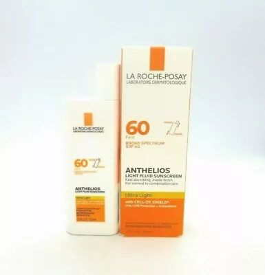 La Roche Posay Anthelios Light Fluid Sunscreen Ultra Light SPF 60 ~ 50 Ml BNIB • $14.95