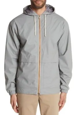Weatherproof Hooded Full Zip Rain Slicker Sport Jacket Raincoat In Grey L $129 • $21.88
