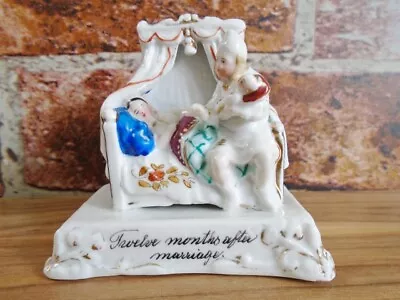 £27.95 • Buy Victorian German Porcelain Fairing ''Twelve Months After Marriage'