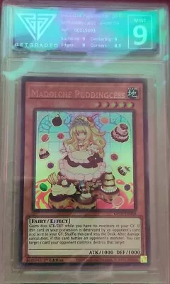 Yugio Madolche Puddingcess 1st Edition GFTP-EN080 GRADED 9 • £7.99