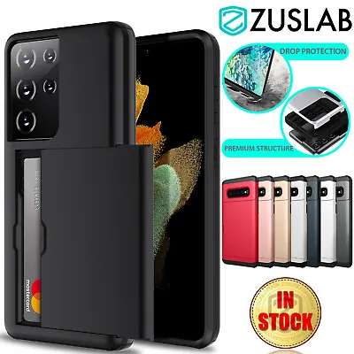 For Samsung Galaxy S23 S22 S21 FE S20 Plus Ultra S10 S9 Note 9 Case Wallet Card • $14.95