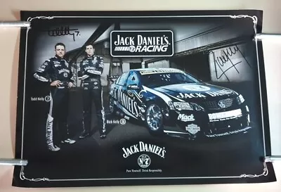 Signed Rick & Todd Kelly Jack Daniels Racing Holden Poster V8 Supercars • $35