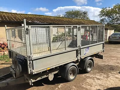 Ifor Williams Tipping Trailer 12x 6 Ft With Caged Sides. Great Condition • £4500
