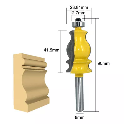 8mm Shank Architectural Molding Corner Rounding Edge-forming Router Bit Radius • $15.21