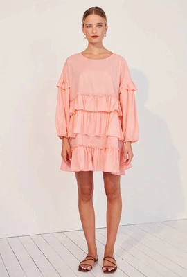 $120 • Buy Apartment Clothing Lucia Ruffled Mini Pink
