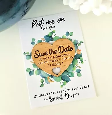 $109.99 • Buy Personalized  Save The Date Engagement / Wedding Invitations Magnets    X50 Pack