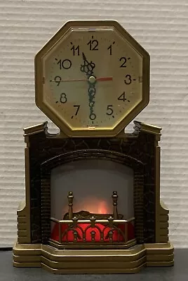 Vintage Motion Lamp Fireplace Clock RARE Marco Yang Co. VA483426 Made In Taiwan • $70