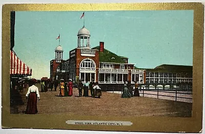 Steel Pier Boardwalk Atlantic City New Jersey Postcard C1900s • $5