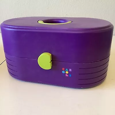 $34.99 • Buy Vintage Large Caboodles Makeup Case Purple / Green Oval 2640 FREE SHIPPING!