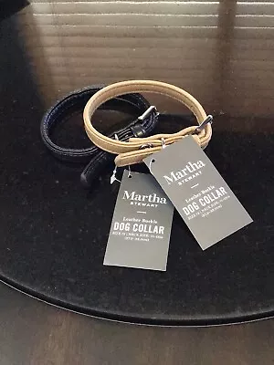 Martha Stewart Faux Leather Dog Collar Neck SZ 11-13” BLACK • $6