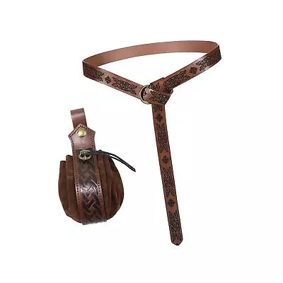 Medieval Knight PU Leather Belt Vintage Style With Belt • £11.74