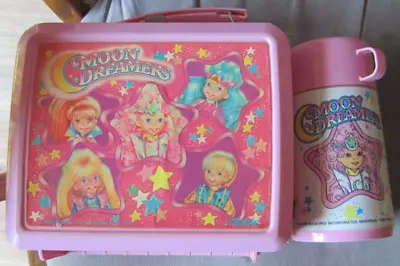 1987 Moon Dreamers Hasbro Pink Plastic Lunchbox With Thermos • $15