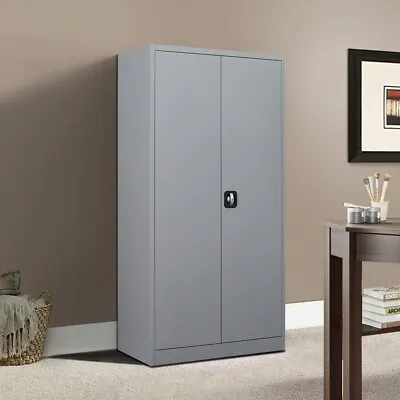 Metal Locking Storage Cabinet With 4 Adjustable Shelves70.5”H Metal Cabinet • $189.99