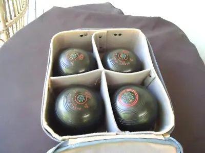 Set Lawn Bowls Size 4 Heavy  Drakes Pride Henselite Bag • $79.99