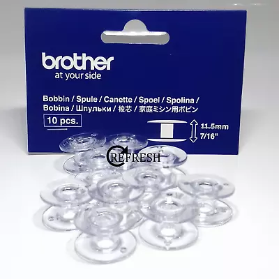 10 Pack Brother Plastic Bobbins 11.5mm Fits M380d Sewing Embroidery Machine SFB • £7.99