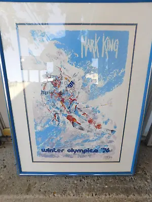 Mark King 1976 Winter Olympics Signed And Numbered Framed Print Downhill Skier • $239.99