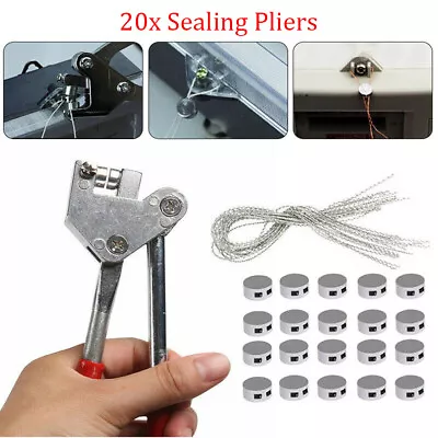 20x Sealing Pliers Security Lead Seal Electric Meter Tags 10m + Seal Pliers New • £16.79