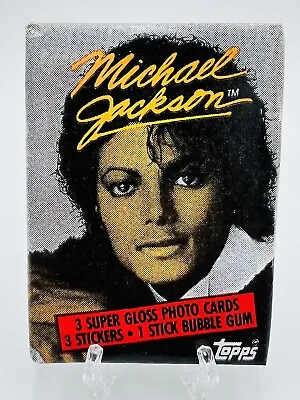 1 Pack Vintage 1984 Michael Jackson Topps Bubble Gum Trading Cards New Sealed  • $2.50